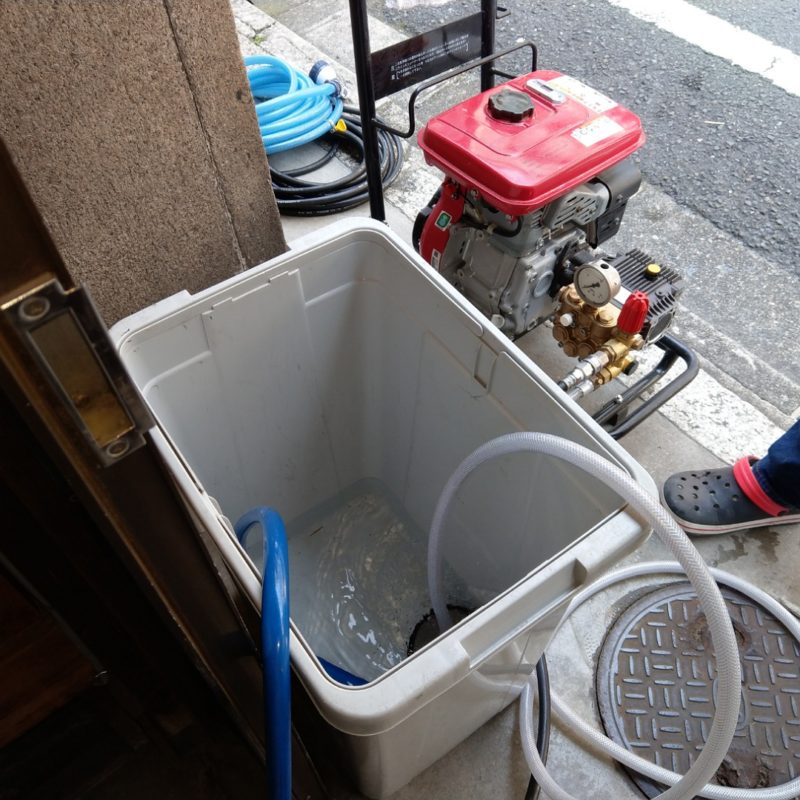 大阪府大阪市城東区諏訪でのトイレの流れが悪い依頼から高圧洗浄